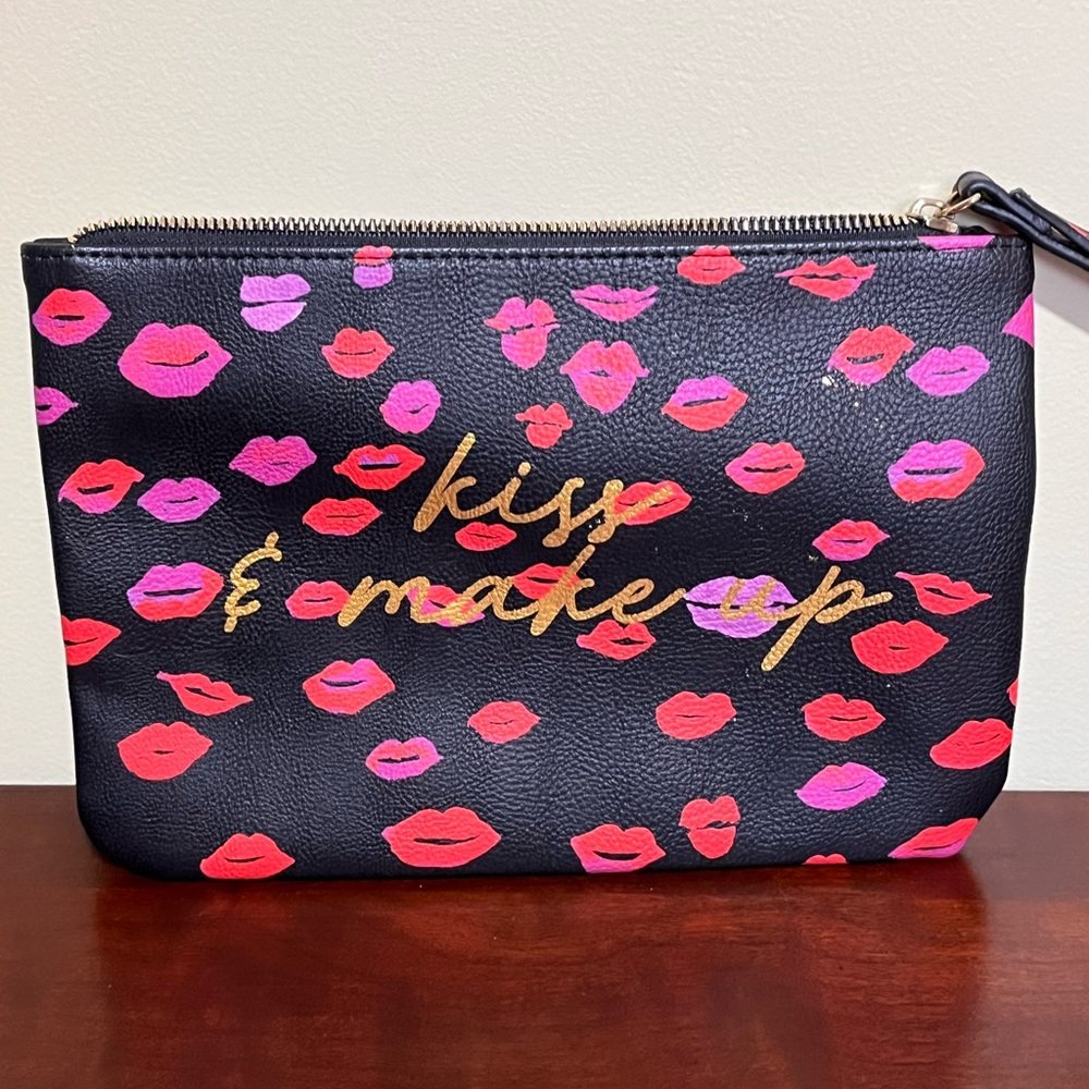 Betsey Johnson Red Lip Print Clutch